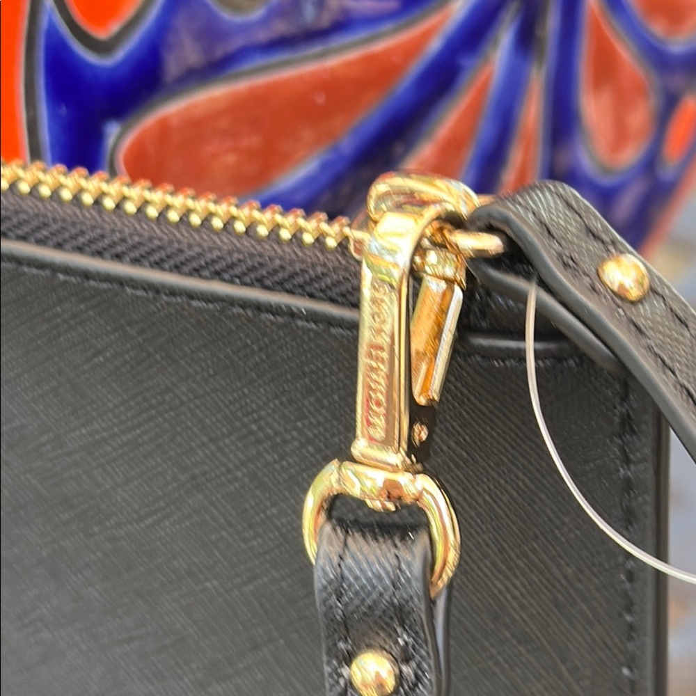 Michael Kors Black Clutch with Gold Hardware - Picture 5 of 5